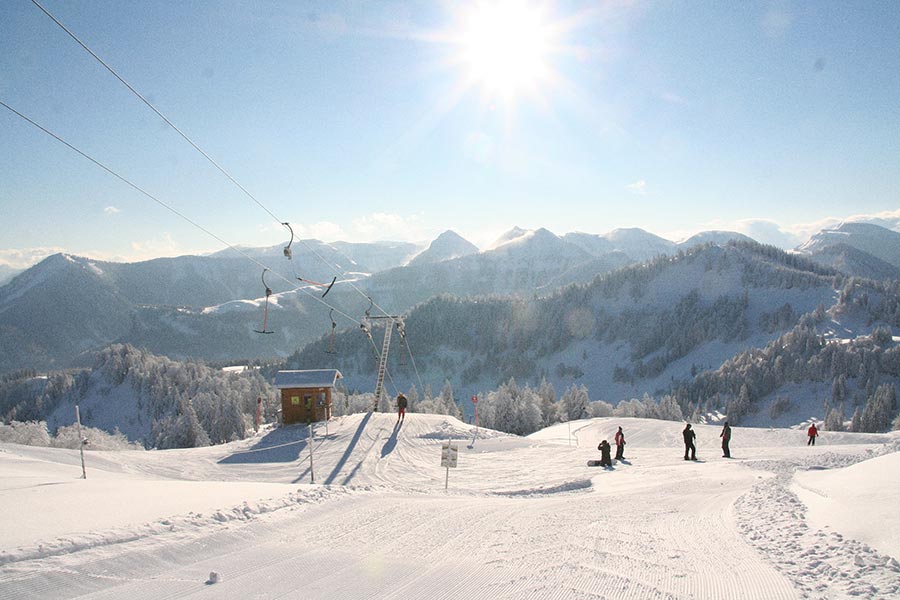 Schlepplift im Skigebiet Hintersee